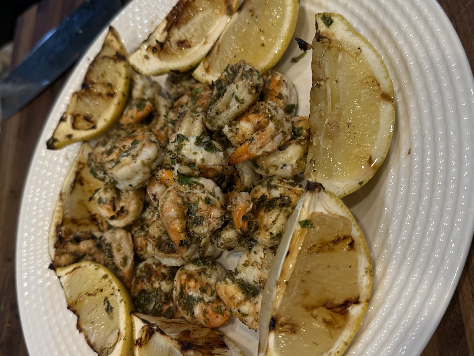 Grilled Lemon Garlic Shrimp with Fresh Herbs