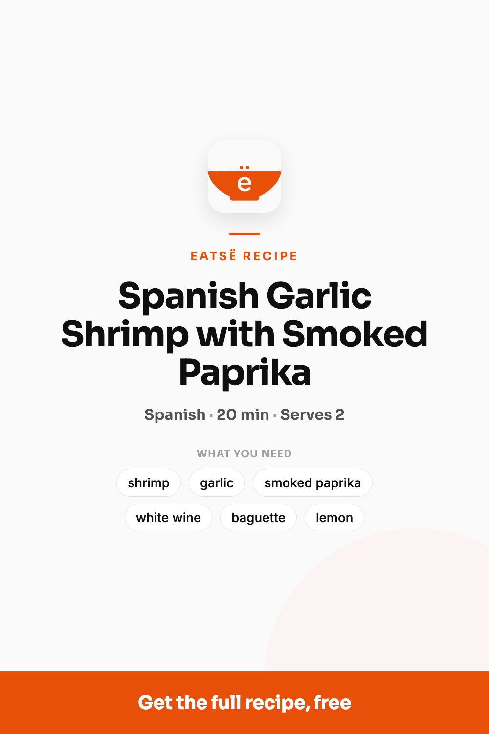 Garlic shrimp in smoked-paprika oil in a cast-iron skillet with toasted baguette alongside